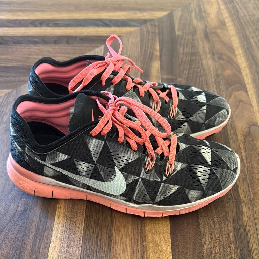 Black and Coral Nikes